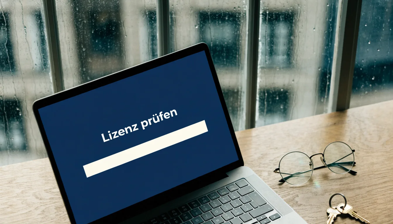 Ein Schlüsselbund und eine Brille liegen auf einem leeren Block neben einem Fenster mit Regentropfen.