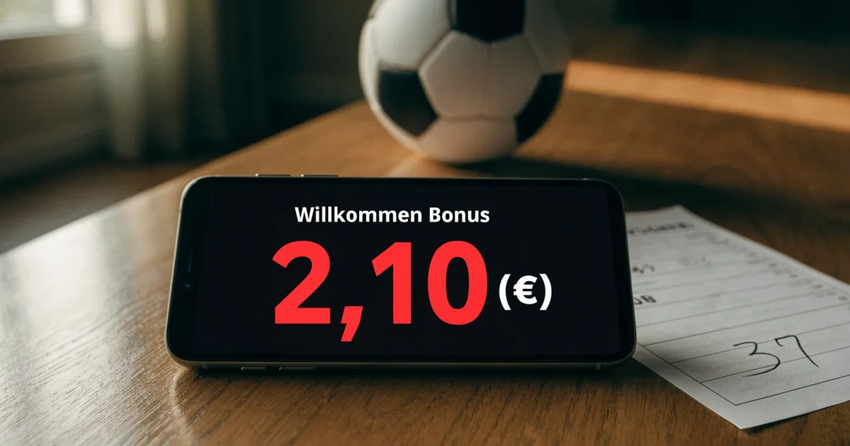 Ein Geschenkband liegt neben einem Fußball auf einem Holzboden, gedämpftes Licht fällt von einem Fenster herein.