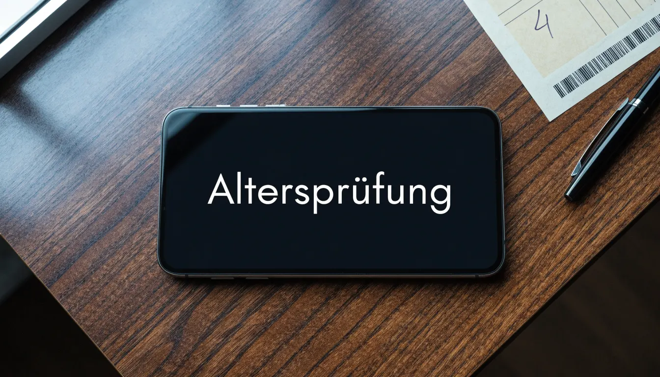 Eine Balkenwaage aus Messing steht im Gleichgewicht auf einem dunklen Pult neben einem hölzernen Richterhammer, dahinter eine unscharfe Wand.